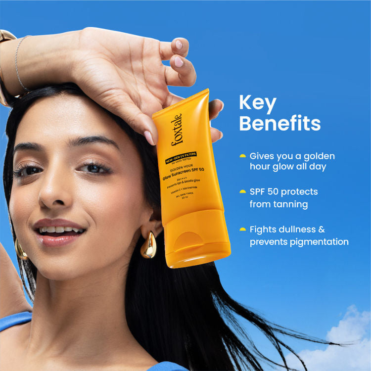 SPF 50 Glow Sunscreen with Vitamin C & Niacinamide for Dewy Glow PA++++
(50ml)