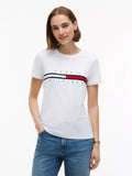 Embroidered Flag Stripe Logo T-Shirt